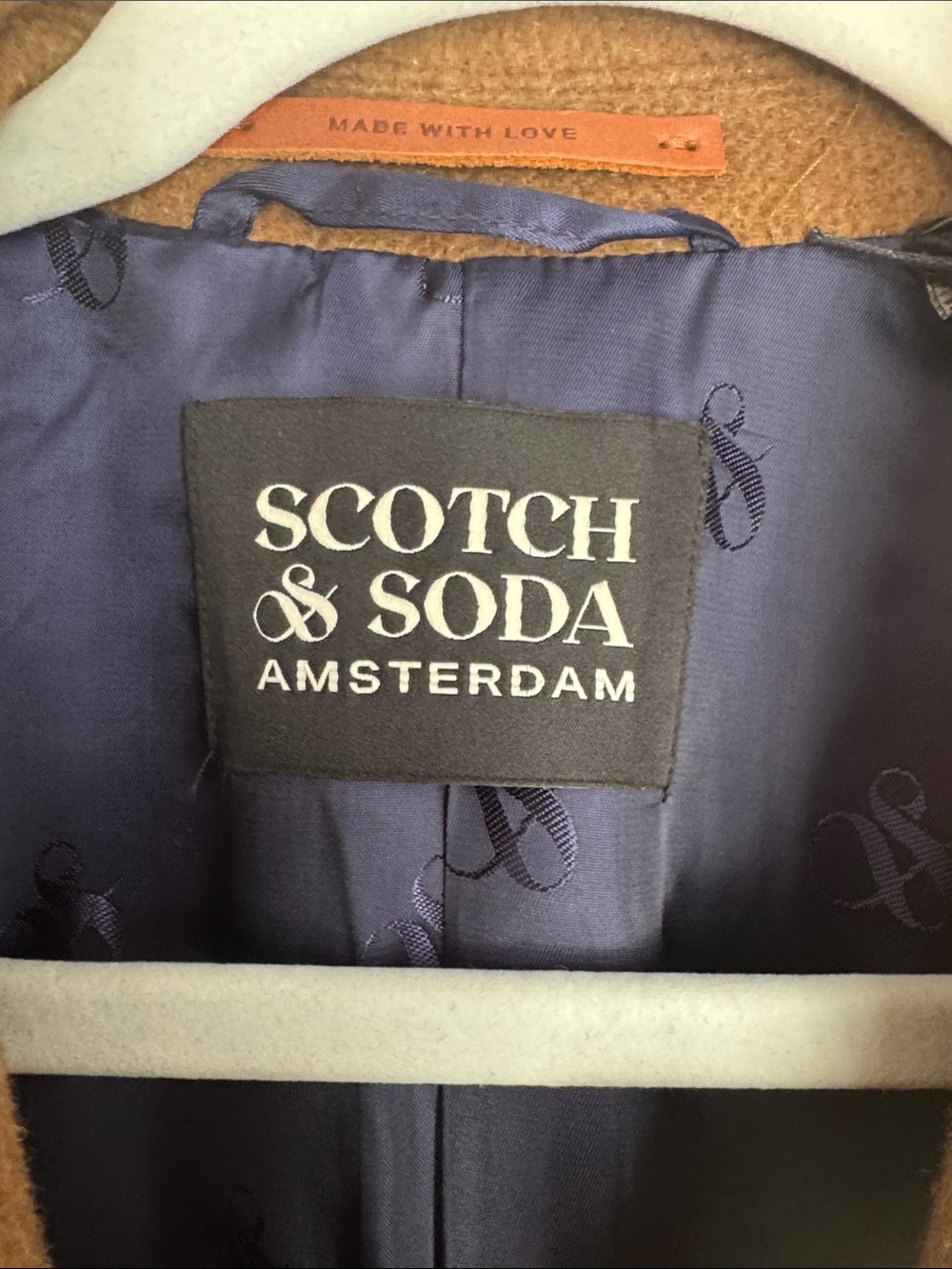 Scotch & Soda Men's Brown Wool-Blend Pea Coat - Picture 2 of 4